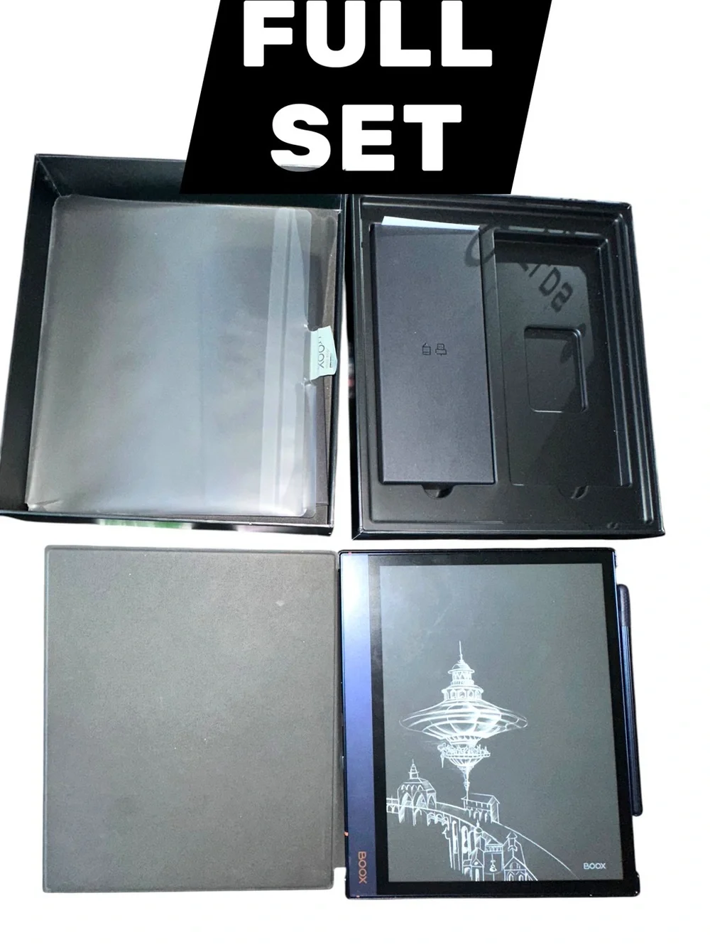 Onyx BOOX Note Air 2 Android Google  E-Ink Tablet Case Box & Stylus black work